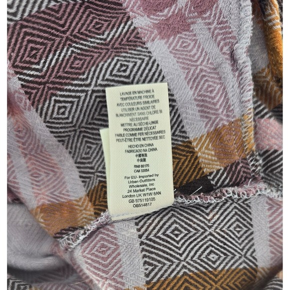 Free People Easy Street Shirt Plaid Button Up Medium - Picture 6 of 6